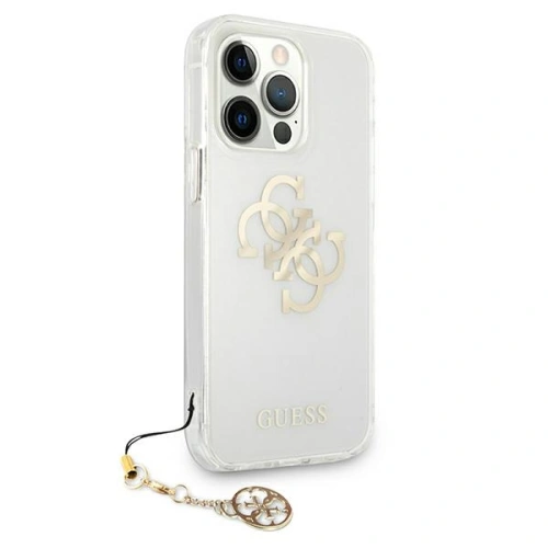 Etui Guess GUHCP13XKS4GGO Apple iPhone 13 Pro Max Transparent hardcase 4G Gold Charms Collection