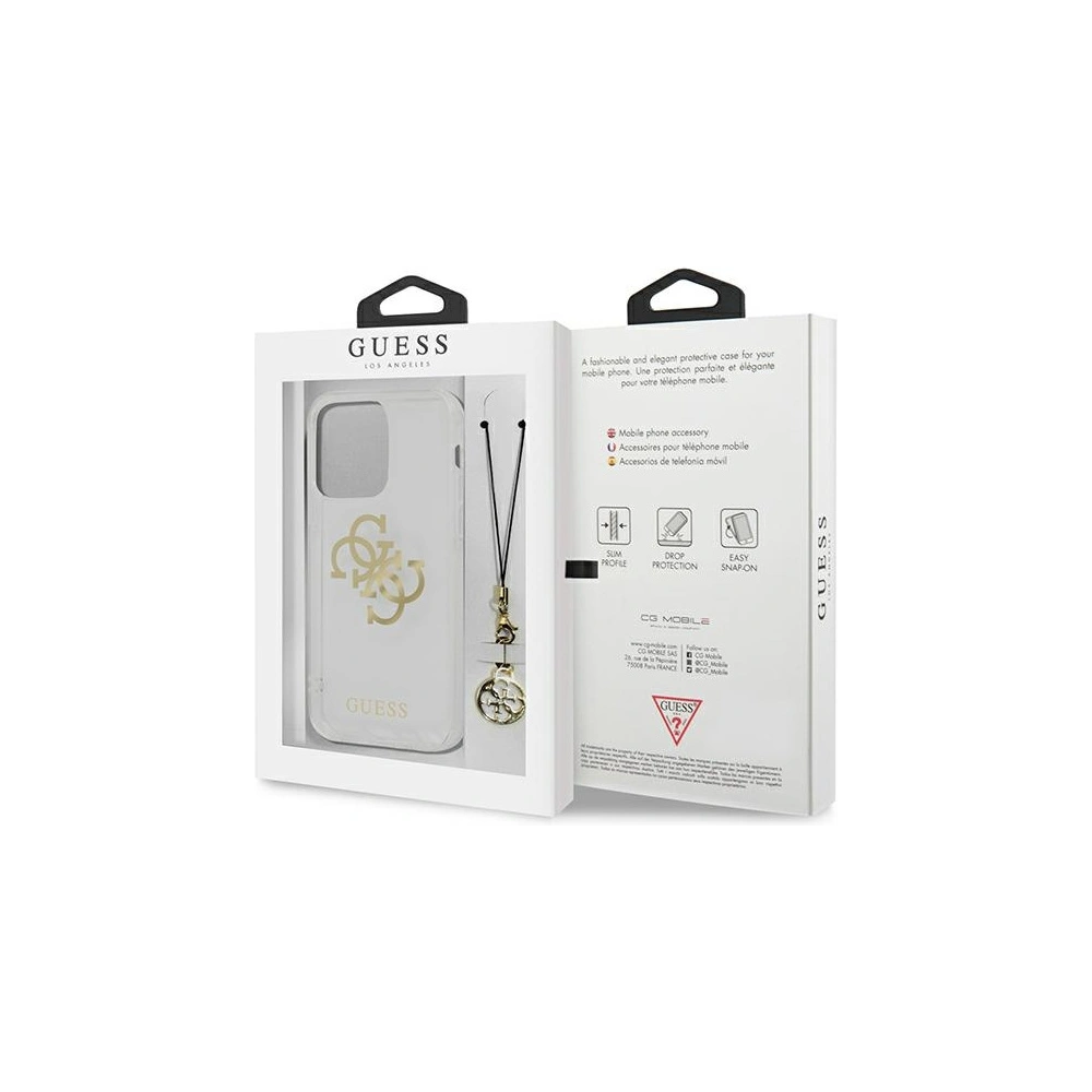 Hurtownia GSM - Etui Guess GUHCP13XKS4GGO Apple iPhone 13 Pro Max Transparent hardcase 4G Gold Charms Collection - GUE1344CL - {ean13} - Hurt