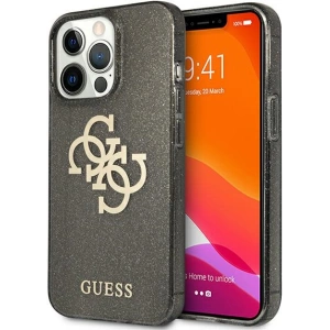 Etui Guess GUHCP13XPCUGL4GBK Apple iPhone 13 Pro Max černý/black hard case Glitter 4G Big Logo