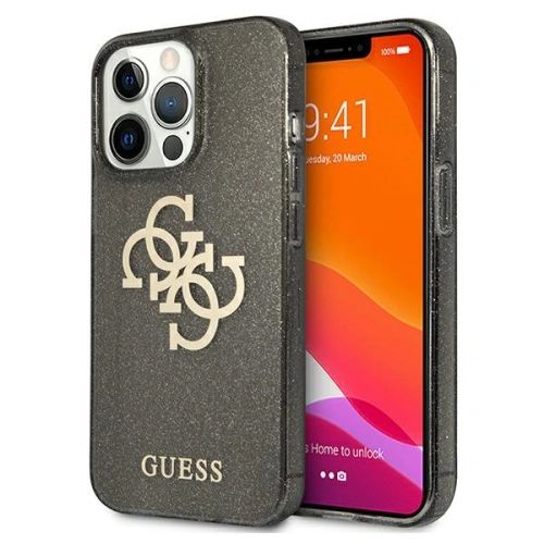 Etui Guess GUHCP13XPCUGL4GBK Apple iPhone 13 Pro Max czarny/black hard case Glitter 4G Big Logo