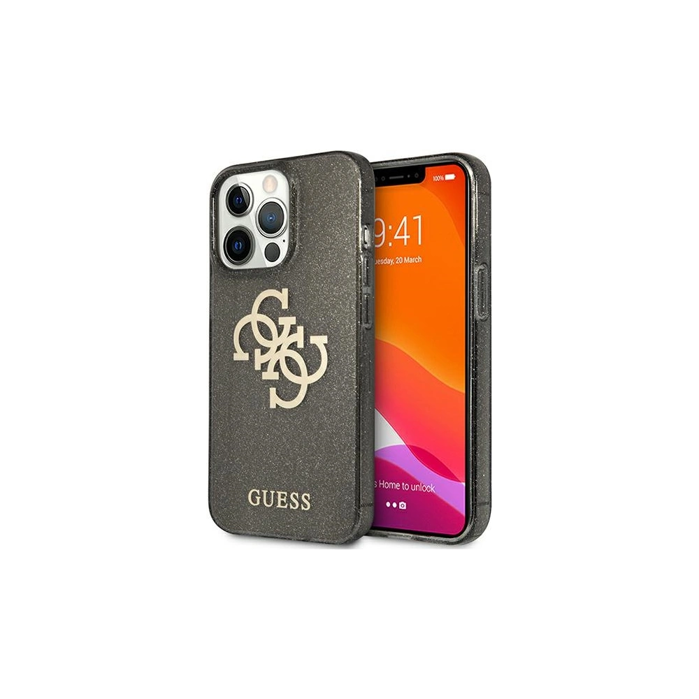 Hurtownia GSM - Etui Guess GUHCP13XPCUGL4GBK Apple iPhone 13 Pro Max černý/black hard case Glitter 4G Big Logo - GUE1345BLK - {ean13} - Hurt