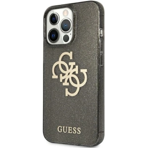 Etui Guess GUHCP13XPCUGL4GBK Apple iPhone 13 Pro Max černý/black hard case Glitter 4G Big Logo