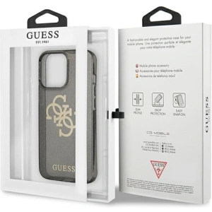 Etui Guess GUHCP13XPCUGL4GBK Apple iPhone 13 Pro Max czarny/black hard case Glitter 4G Big Logo