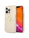 Guess GUHCP13XPCUGL4GGO Apple iPhone 13 Pro Max gold hard case Glitter 4G Big Logo
