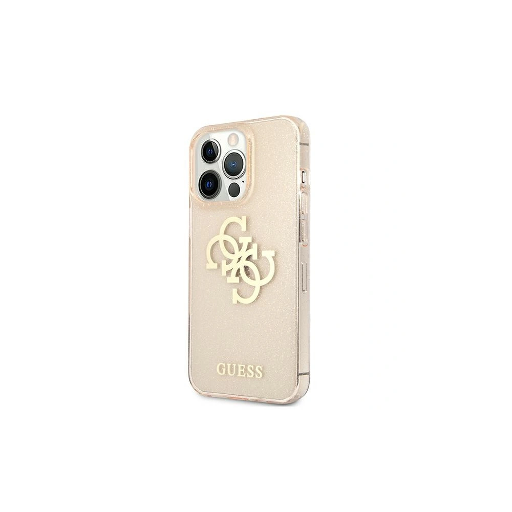 Hurtownia GSM - Etui Guess GUHCP13XPCUGL4GGO Apple iPhone 13 Pro Max zlatý/gold tvrdý obal Glitter 4G Velké logo - GUE1346GLD - {ean13} - Hurt