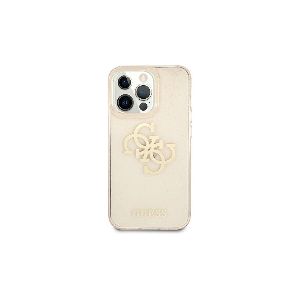Hurtownia GSM - Etui Guess GUHCP13XPCUGL4GGO Apple iPhone 13 Pro Max zlatý/gold tvrdý obal Glitter 4G Velké logo - GUE1346GLD - {ean13} - Hurt