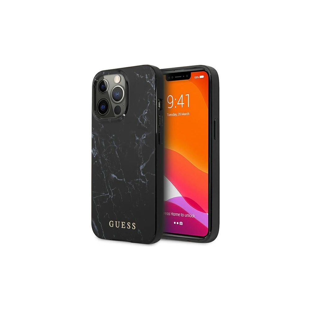 Hurtownia GSM - Etui Guess GUHCP13XPCUMABK Apple iPhone 13 Pro Max černý/black hardcase Marble - GUE1347BLK - {ean13} - Hurt