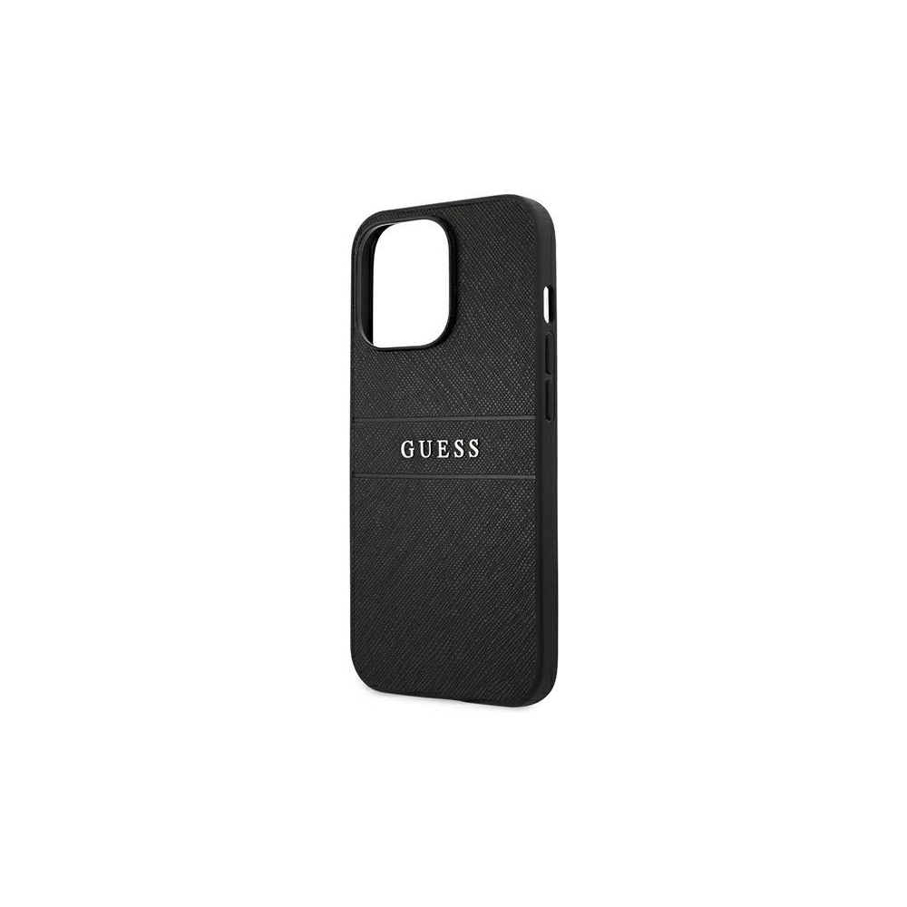 Wholesale Guess GUHCP13XPSASBBK Apple iPhone 13 Pro Max black Saffiano Strap - GUE1349BLK - {ean13} - Hurt