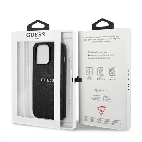 Etui Guess GUHCP13XPSASBBK Apple iPhone 13 Pro Max czarny/black Saffiano Strap