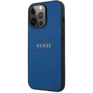 Guess GUHCP13XPSASBBL Apple iPhone 13 Pro Max blue Saffiano Strap