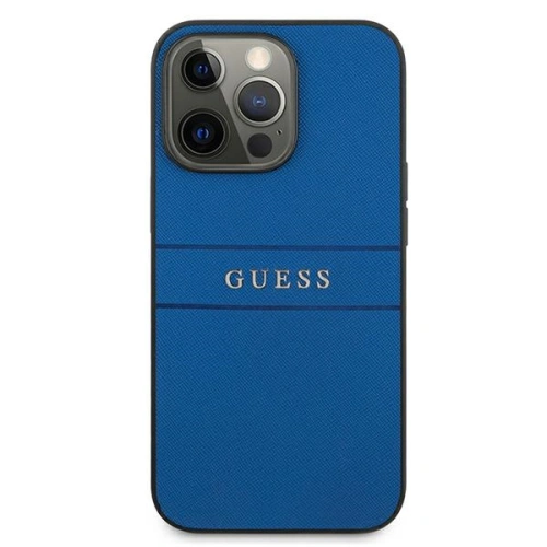 Etui Guess GUHCP13XPSASBBL Apple iPhone 13 Pro Max niebieski/blue Saffiano Strap