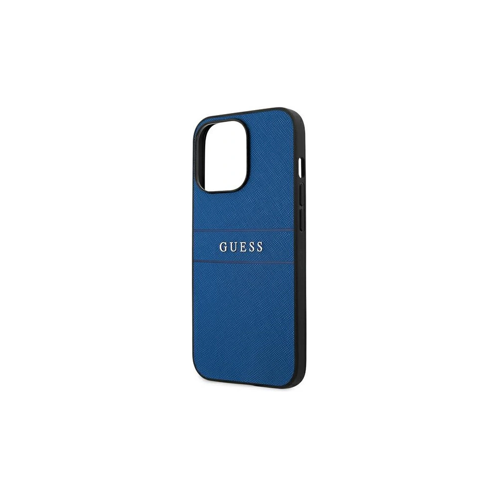 Wholesale Guess GUHCP13XPSASBBL Apple iPhone 13 Pro Max blue Saffiano Strap - GUE1350BLU - {ean13} - Hurt