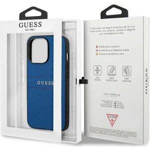 Etui Guess GUHCP13XPSASBBL Apple iPhone 13 Pro Max niebieski/blue Saffiano Strap