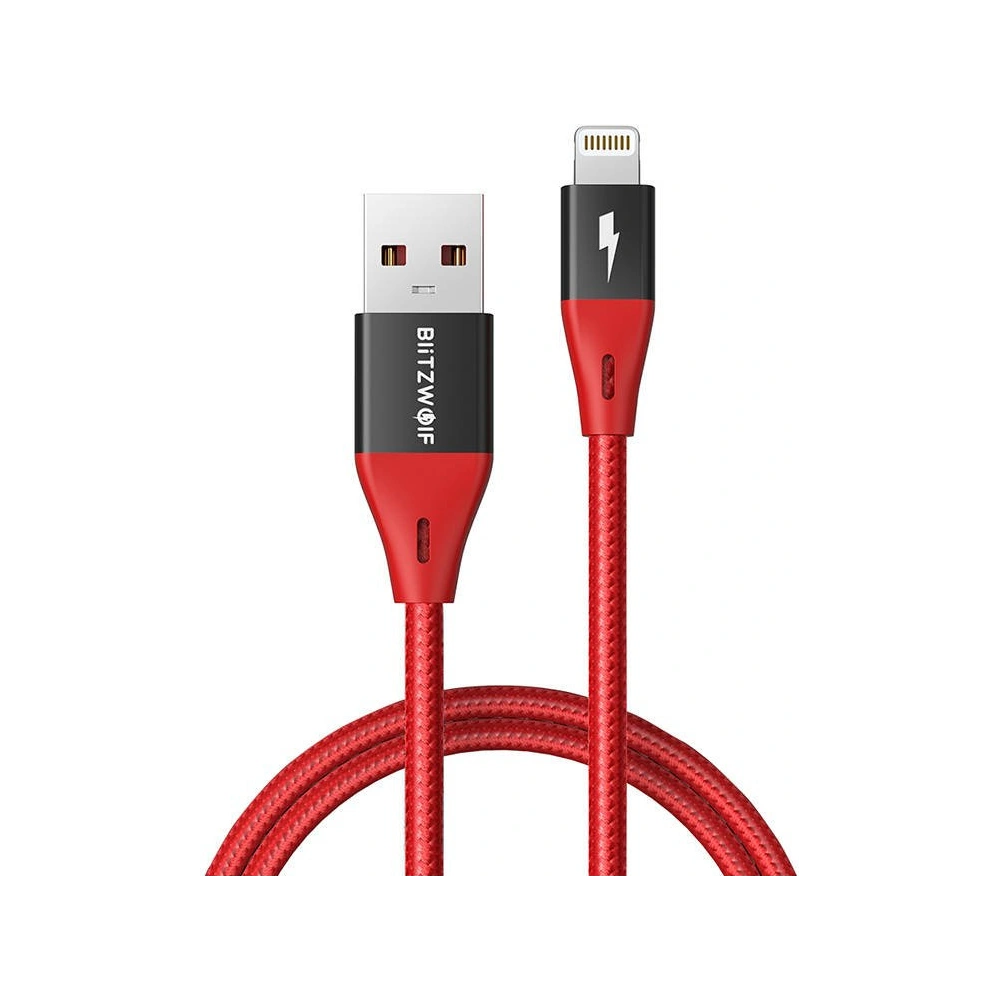 Wholesale Cable Lightning BlitzWolf BW-MF9 Pro, MFI, 2.4A, 0.9m (red) - BLZ389 - {ean13} - Hurt