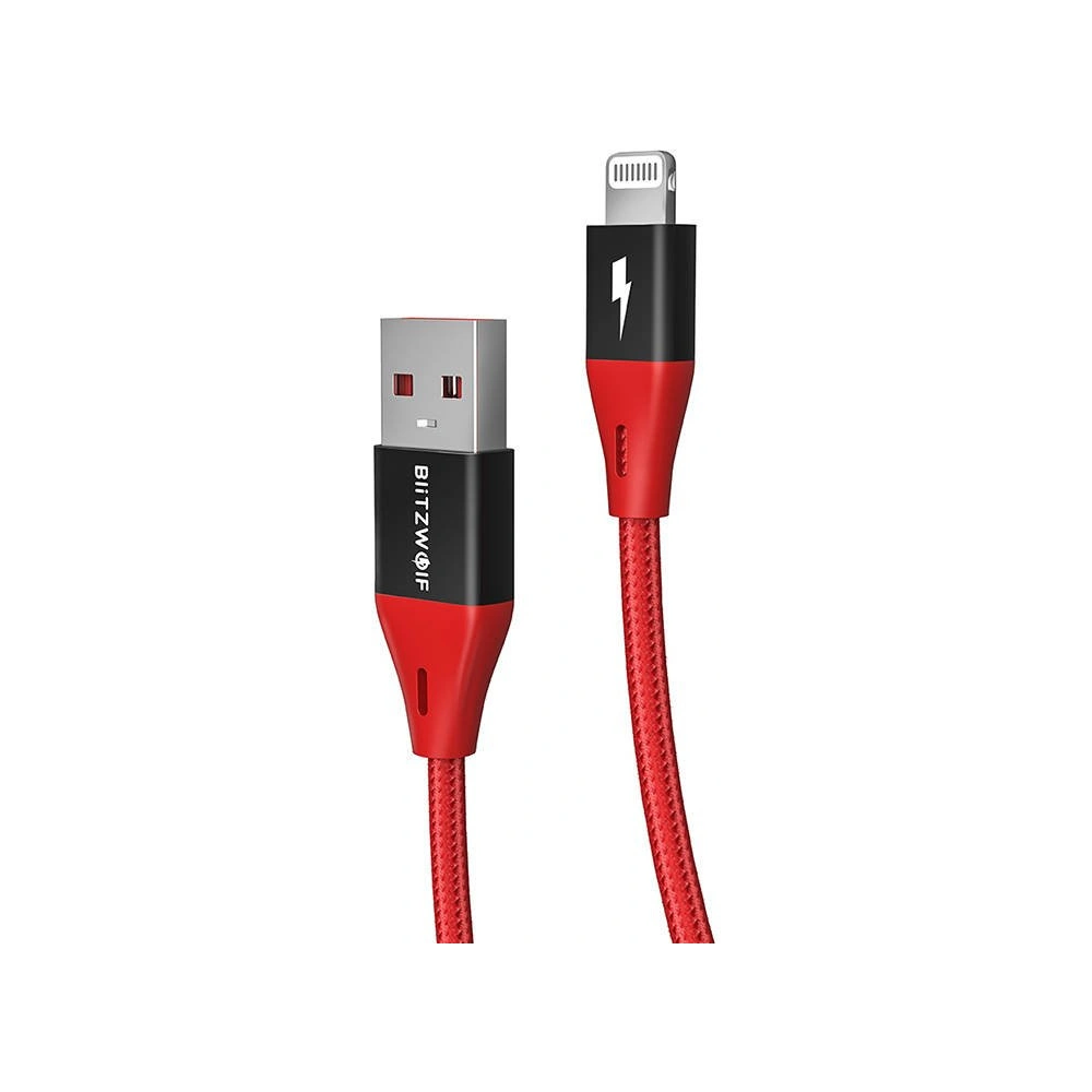 Wholesale Cable Lightning BlitzWolf BW-MF9 Pro, MFI, 2.4A, 0.9m (red) - BLZ389 - {ean13} - Hurt