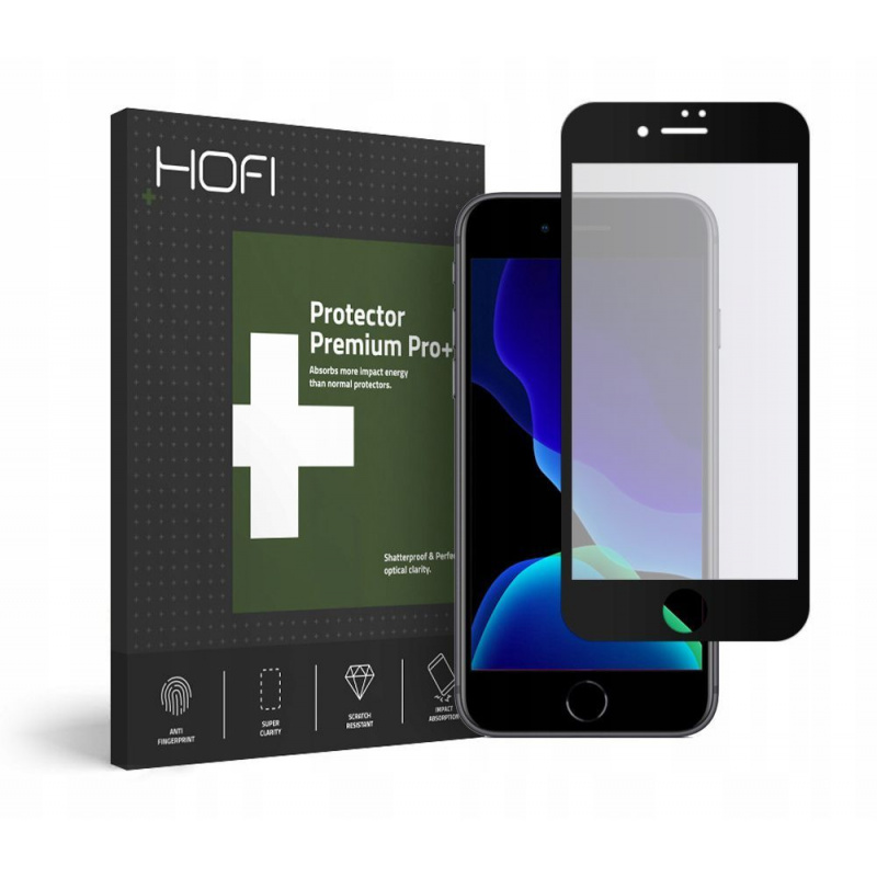 Hofi Distributor - 0795787710692 - HOFI025BLK - Hofi Ultraflex Glass Apple iPhone SE 2022/SE 2020/8/7 Black - B2B homescreen