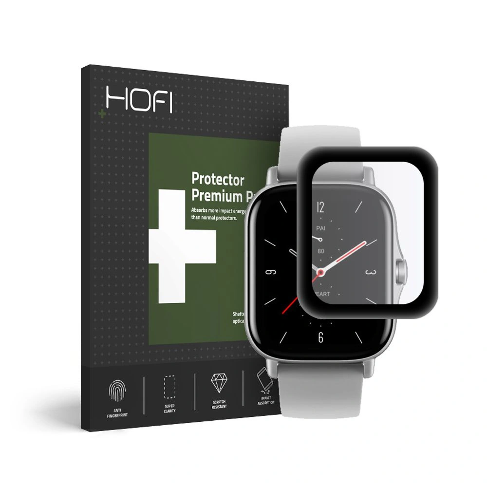 Hurtownia GSM - Hybridní sklo Hofi Hybrid Glass Amazfit GTS 2/2e Black - HOFI107BLK - {ean13} - Hurt