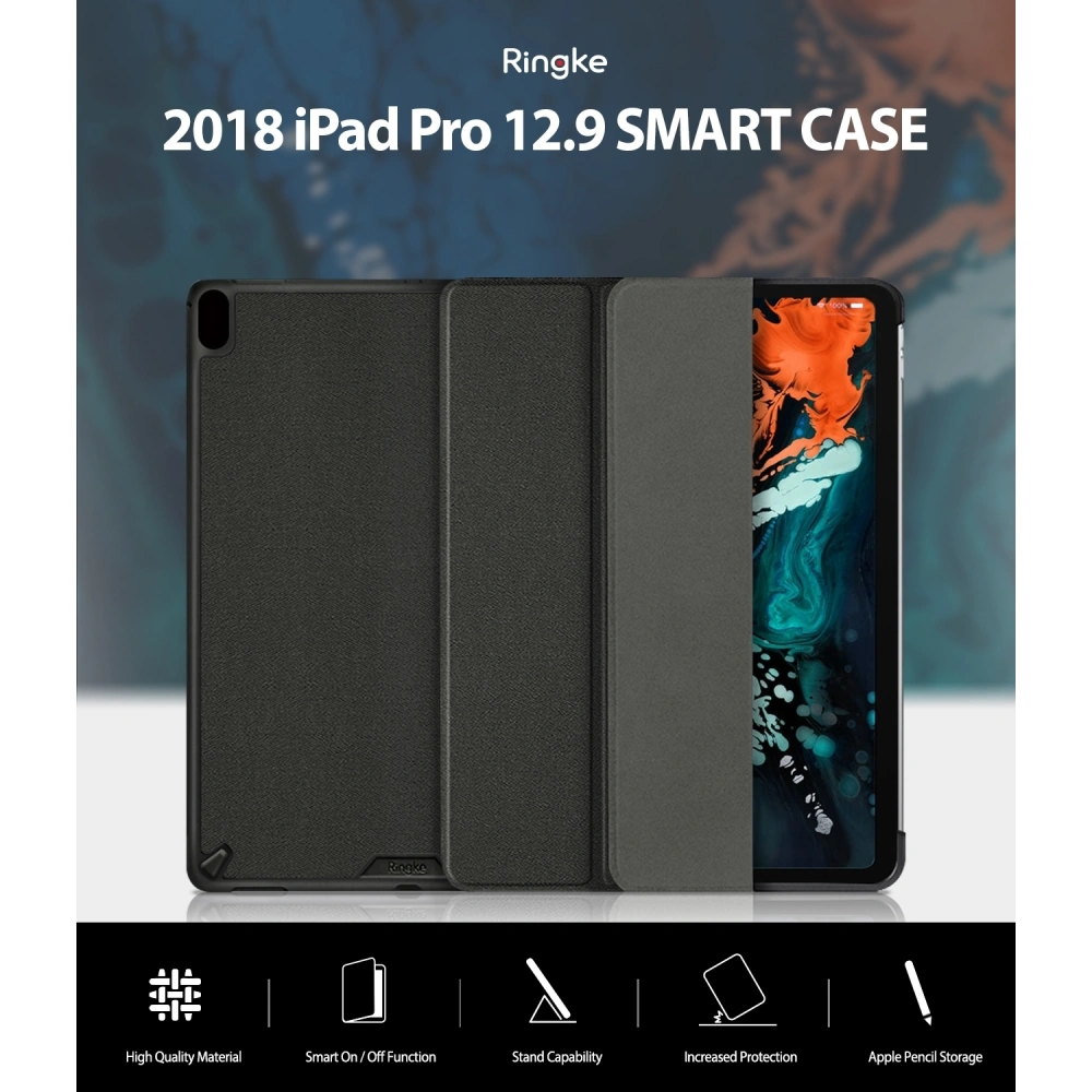 Hurtownia GSM - Etui Ringke Smart Case Apple iPad Pro 12.9 2018 (3. generace) Černá - RGK825BLK - {ean13} - Hurt