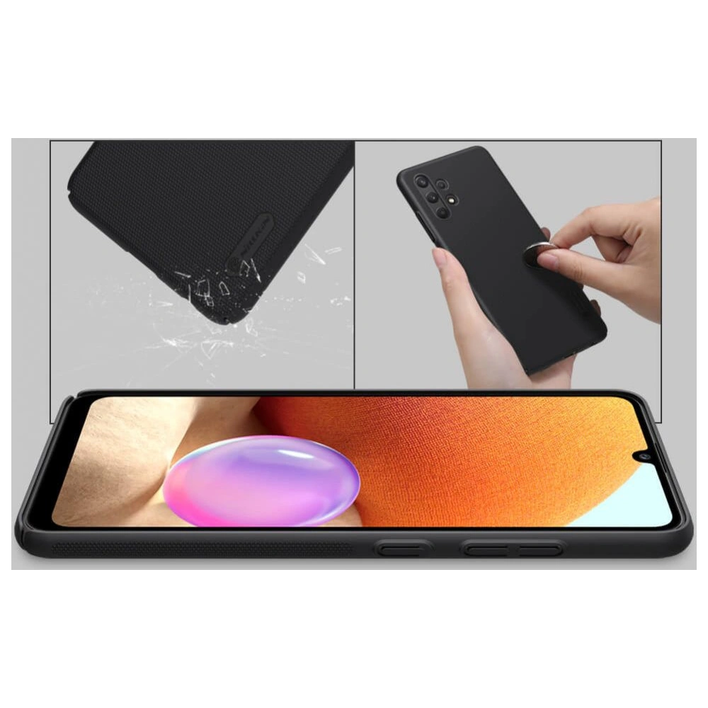 Hurtownia GSM - Etui Nillkin Frosted Shield Samsung Galaxy A32 LTE Černé - NLK010BLK - {ean13} - Hurt