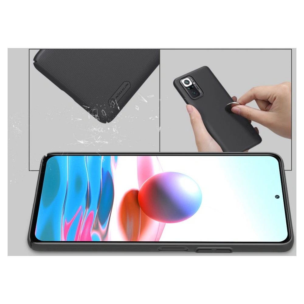 Hurtownia GSM - Etui Nillkin Frosted Shield Redmi Note 10 Pro Černé - NLK011BLK - {ean13} - Hurt