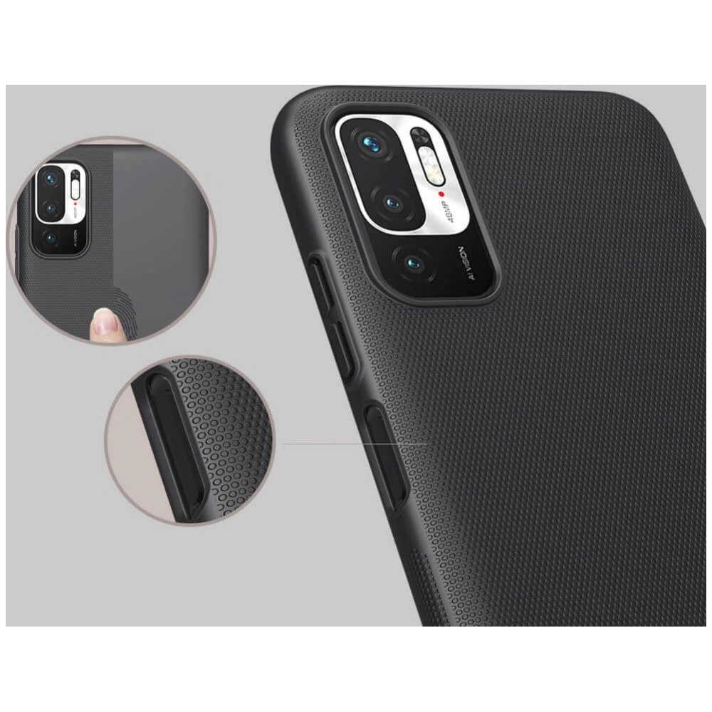 Hurtownia GSM - Etui Nillkin Frosted Shield POCO M3 Pro 5G/Redmi Note 10 5G černé - NLK025BLK - {ean13} - Hurt