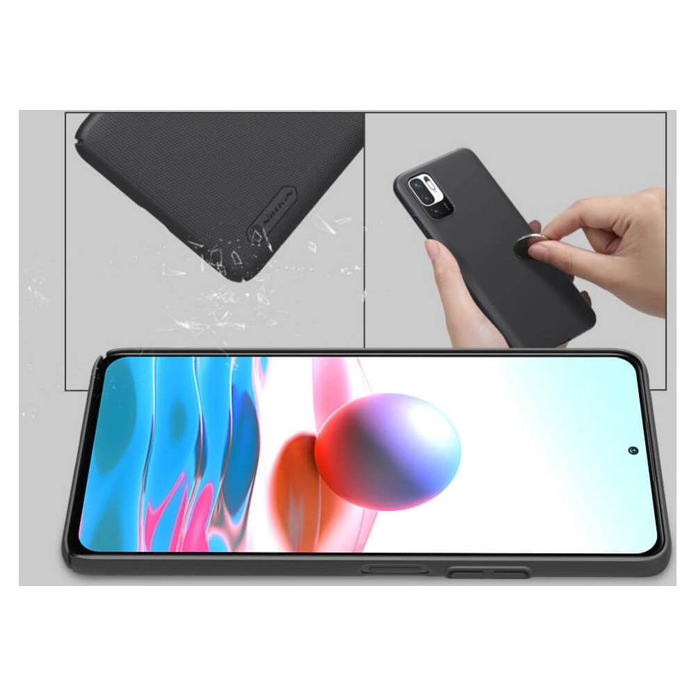 Hurtownia GSM - Etui Nillkin Frosted Shield POCO M3 Pro 5G/Redmi Note 10 5G černé - NLK025BLK - {ean13} - Hurt