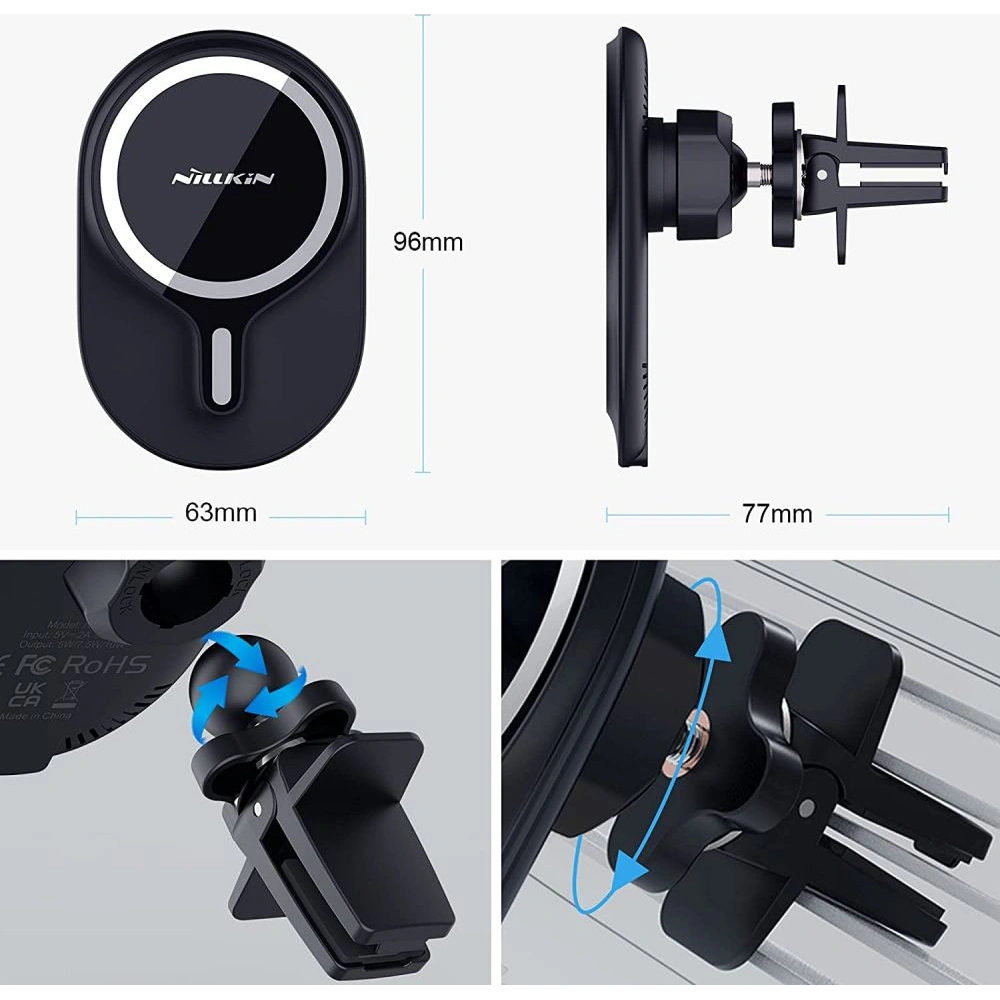 Hurtownia GSM - Uchwyt samochodowy Nillkin Magnetic MagSafe Vent Car Mount Black - NLK024BLK - {ean13} - Hurt