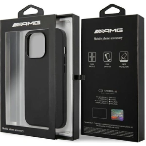 Hurtownia GSM - Etui Mercedes AMG AMHCP13LDOLBK Apple iPhone 13 Pro czarny/black hardcase Leather Hot Stamped - MRS031BLK - {ean13} - Hurt