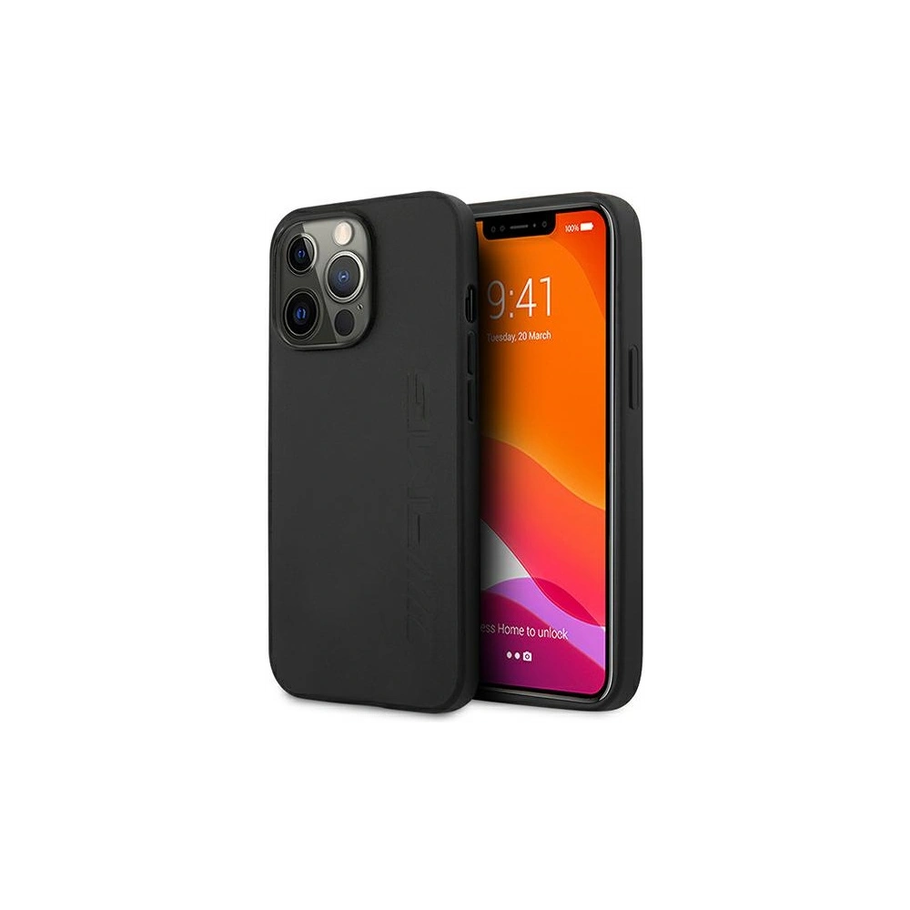 Hurtownia GSM - Etui Mercedes AMG AMHCP13XDOLBK Apple iPhone 13 Pro Max černý/black hardcase Leather Hot Stamped - MRS034BLK - {ean13} - Hurt