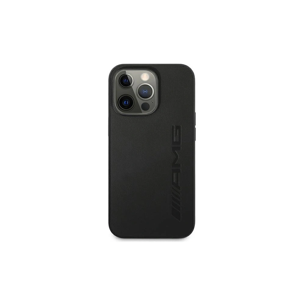 Wholesale Mercedes AMG AMHCP13XDOLBK Apple iPhone 13 Pro Max black hardcase Leather Hot Stamped - MRS034BLK - {ean13} - Hurt