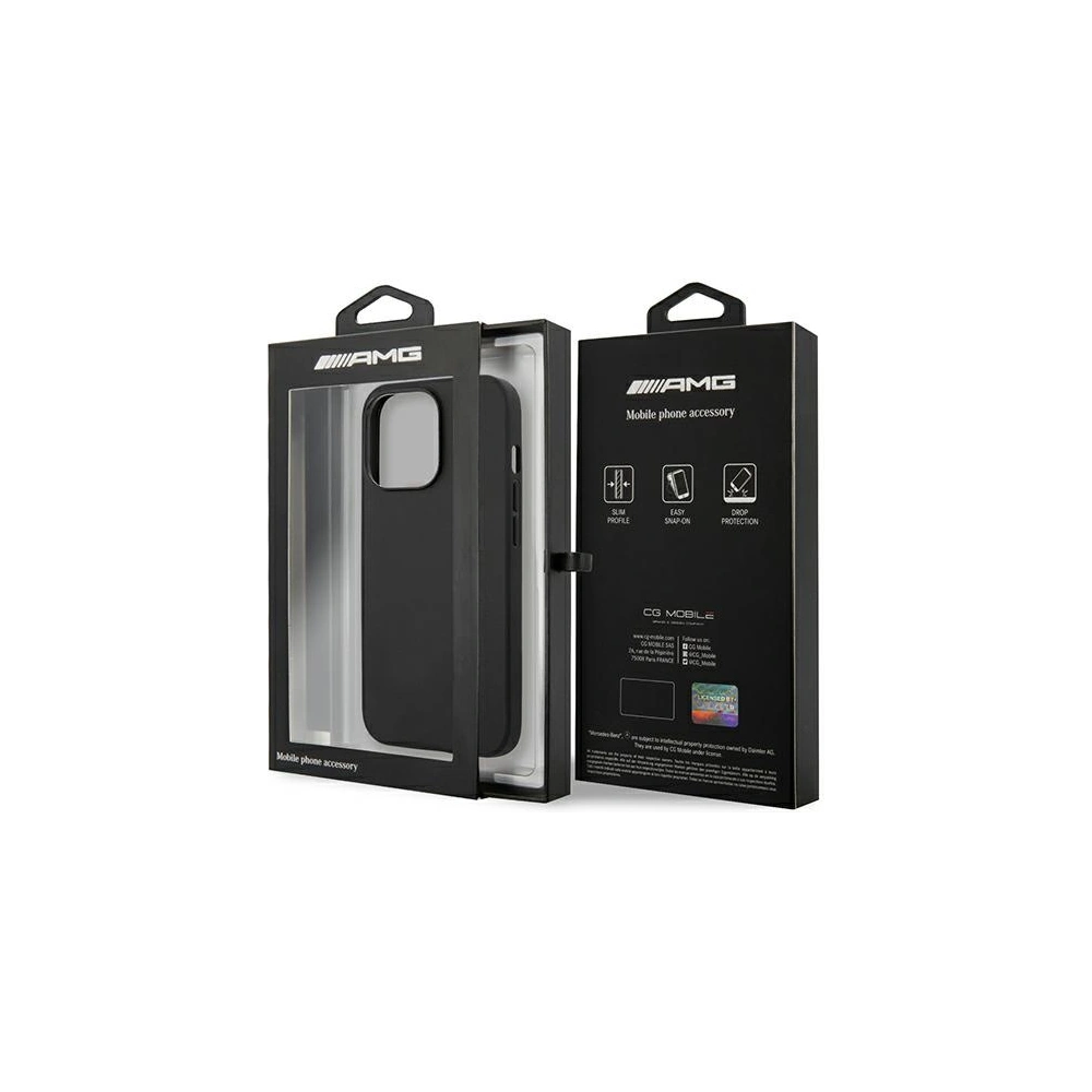 Wholesale Mercedes AMG AMHCP13XDOLBK Apple iPhone 13 Pro Max black hardcase Leather Hot Stamped - MRS034BLK - {ean13} - Hurt