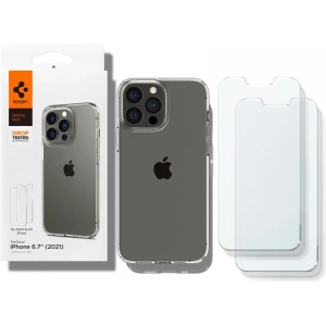 Etui Spigen Crystal Pack Apple iPhone 13 Pro Max Crystal Clear + Szkło