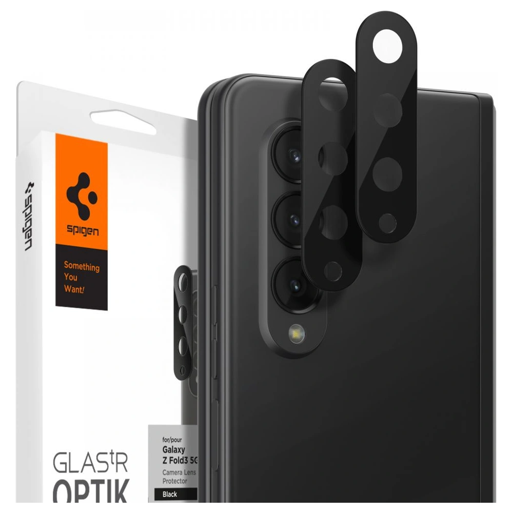 Hurtownia GSM - Zpevněné sklo na aparát Spigen Optik Camera Lens Samsung Galaxy Fold 3 Black [2 PACK] - SPN1915BLK - {ean13} - Hurt
