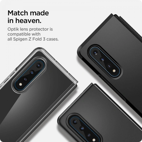 Szkło hartowane na aparat Spigen Optik Camera Lens Samsung Galaxy Fold 3 Black [2 PACK]