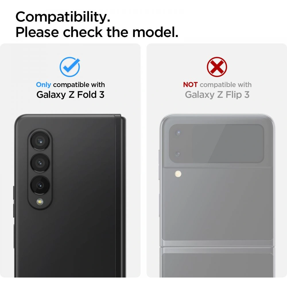 Hurtownia GSM - Zpevněné sklo na aparát Spigen Optik Camera Lens Samsung Galaxy Fold 3 Black [2 PACK] - SPN1915BLK - {ean13} - Hurt