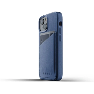 Mujjo Full Leather Wallet Case Apple iPhone 13 mini (blue)