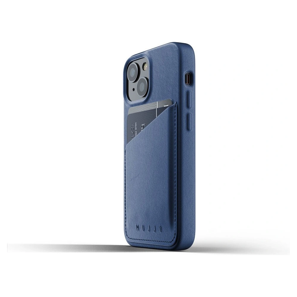 Wholesale Mujjo Full Leather Wallet Case Apple iPhone 13 mini (blue) - MUJ079BLU - {ean13} - Hurt
