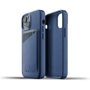Mujjo Full Leather Wallet Case Apple iPhone 13 mini (blue)