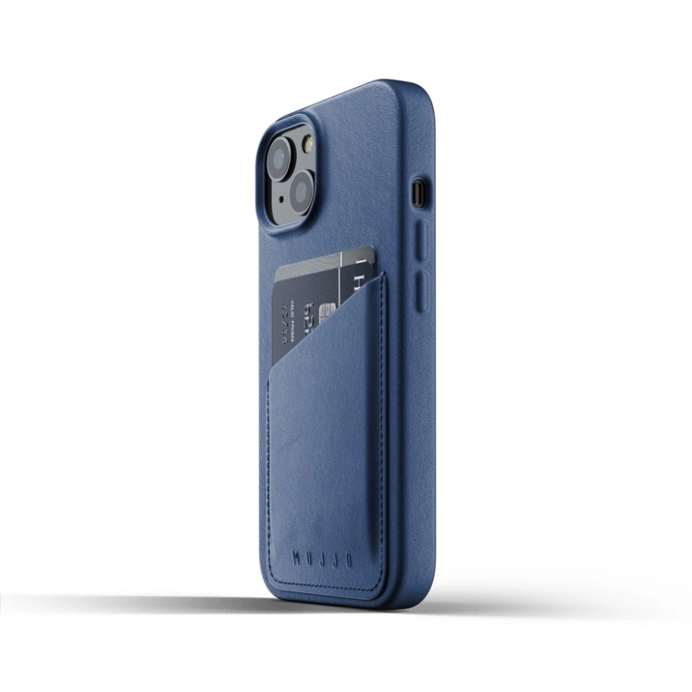 Hurtownia GSM - Etui Mujjo Full Leather Wallet Case Apple iPhone 13 (modré) - MUJ073BLU - {ean13} - Hurt