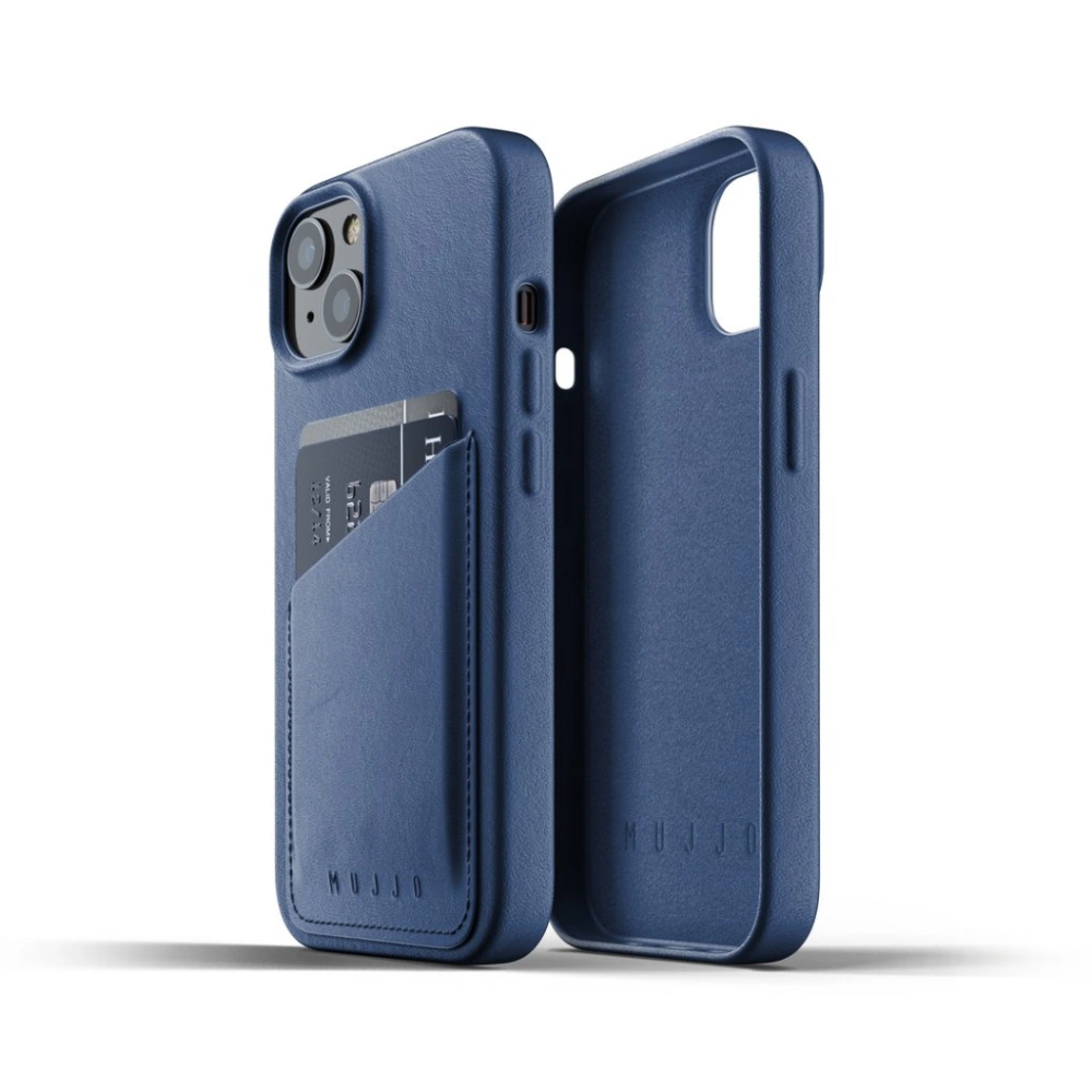 Hurtownia GSM - Etui Mujjo Full Leather Wallet Case Apple iPhone 13 (modré) - MUJ073BLU - {ean13} - Hurt