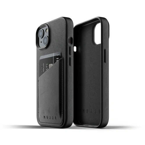 Etui Mujjo Full Leather Wallet Case Apple iPhone 13 (czarne)