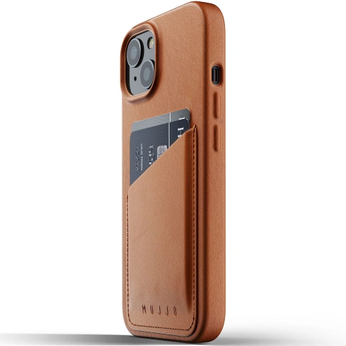 Etui Mujjo Full Leather Wallet Case Apple iPhone 13 (brązowe)