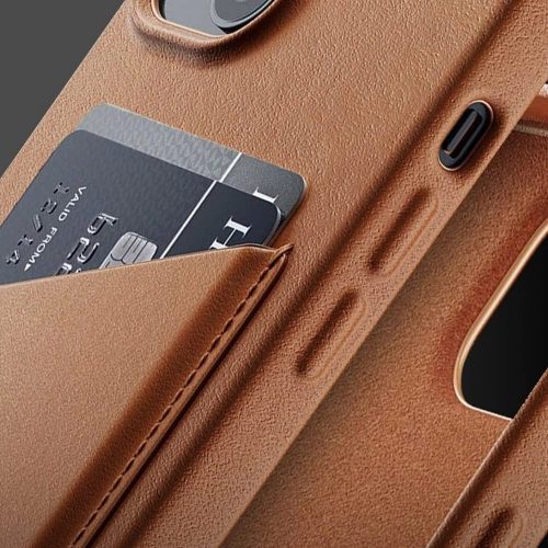 Etui Mujjo Full Leather Wallet Case Apple iPhone 13 (brązowe)