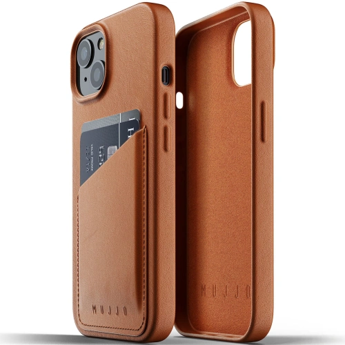 Etui Mujjo Full Leather Wallet Case Apple iPhone 13 (brązowe)