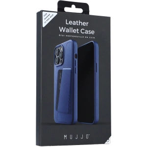 Mujjo Full Leather Wallet Case Apple iPhone 13 Pro Max (blue)
