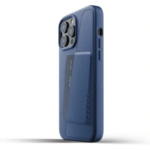 Mujjo Full Leather Wallet Case Apple iPhone 13 Pro Max (blue)