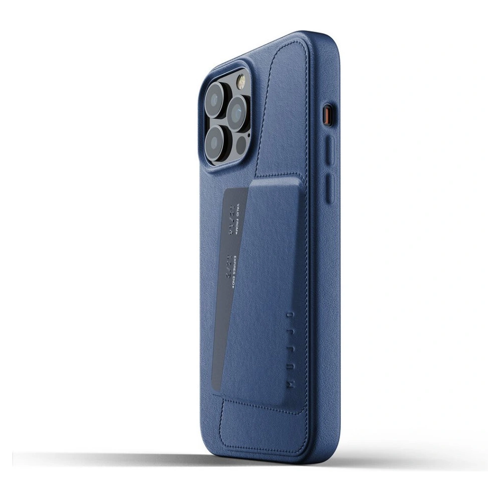 Hurtownia GSM - Etui Mujjo Full Leather Wallet Case Apple iPhone 13 Pro Max (modré) - MUJ067BLU - {ean13} - Hurt