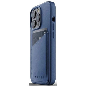 Mujjo Full Leather Wallet Case Apple iPhone 13 Pro (blue)