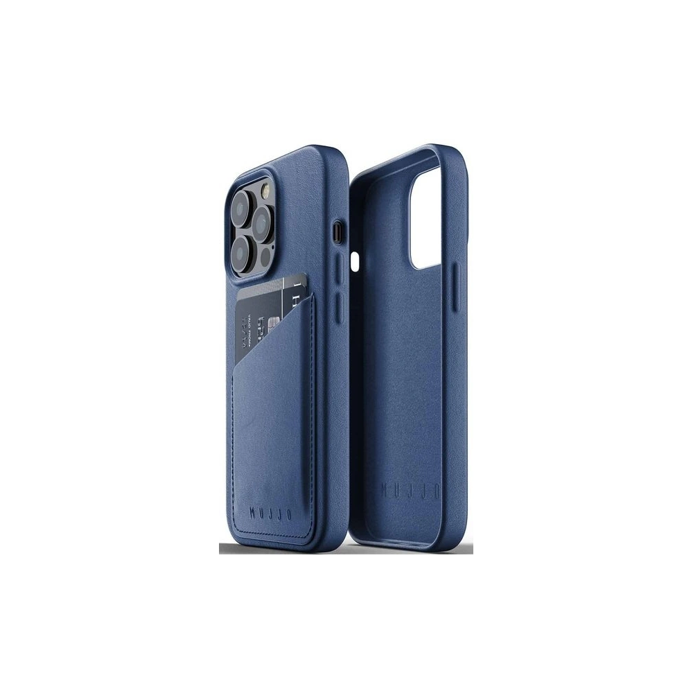 Wholesale Mujjo Full Leather Wallet Case Apple iPhone 13 Pro (blue) - MUJ061BLU - {ean13} - Hurt