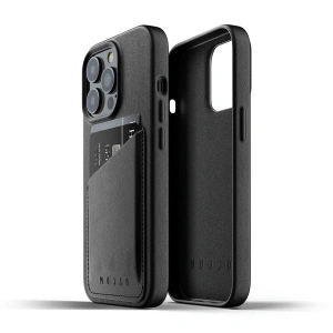Mujjo Full Leather Wallet Case Apple iPhone 13 Pro (black)